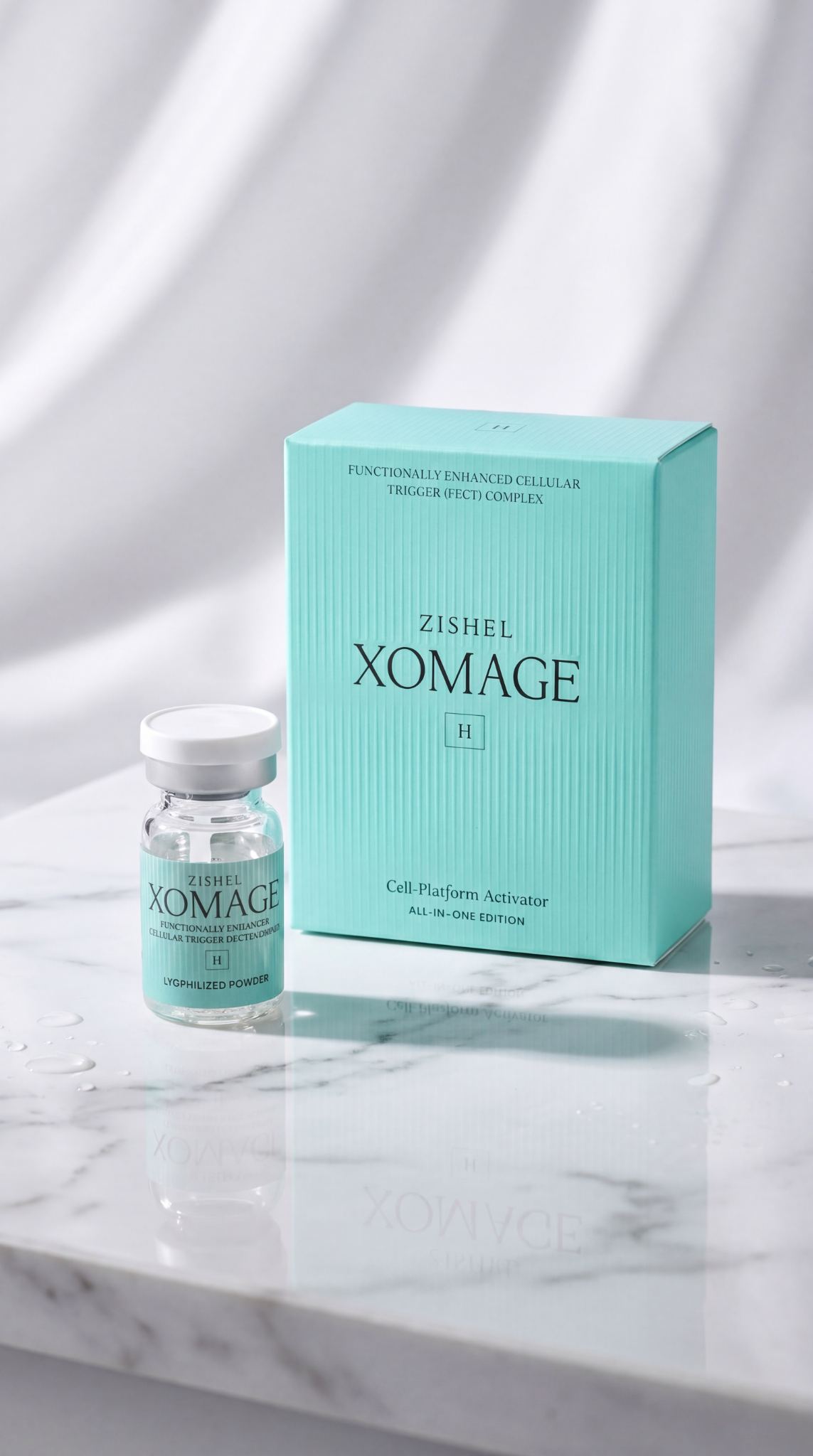 XOMAGE Hair, caja y vial profesional